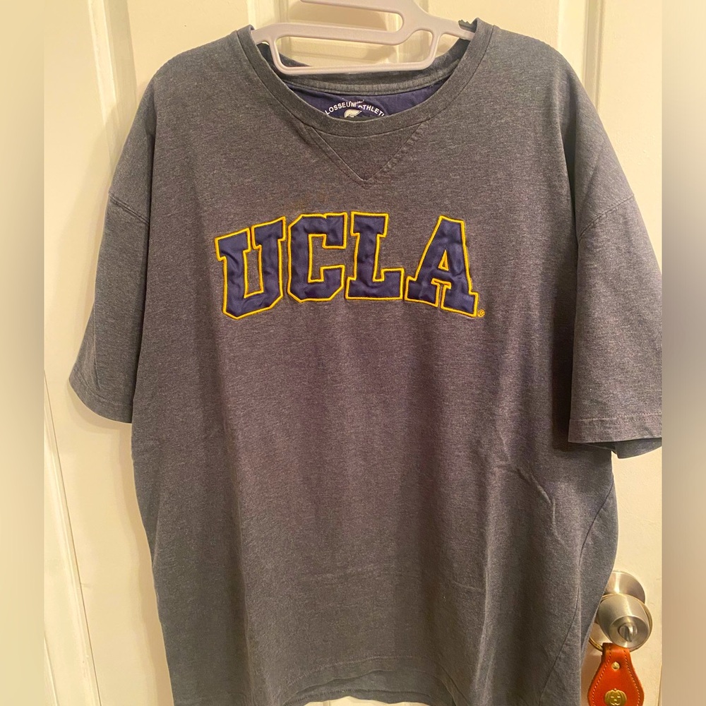 UCLA High Quality Collegiate 3D Embroidered Logo 100% Cotton Tshirt SzXXL
